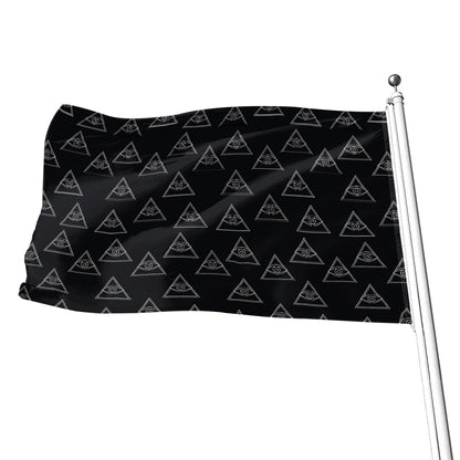 Masonic Eye Pattern Print Flag