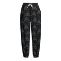 Masonic Eye Pattern Print Fleece Lined Knit Pants
