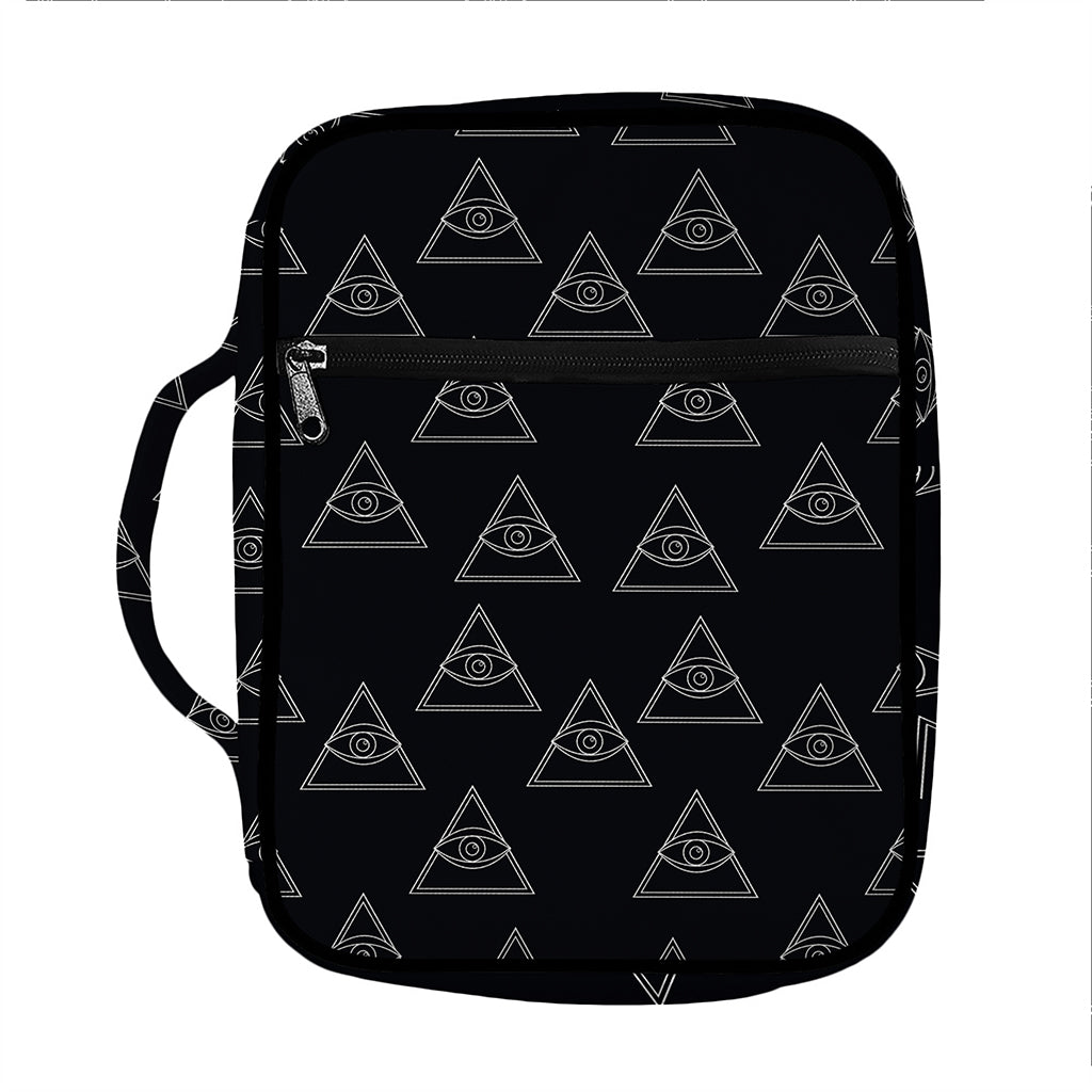 Masonic Eye Pattern Print Front Pocket Bible Bag