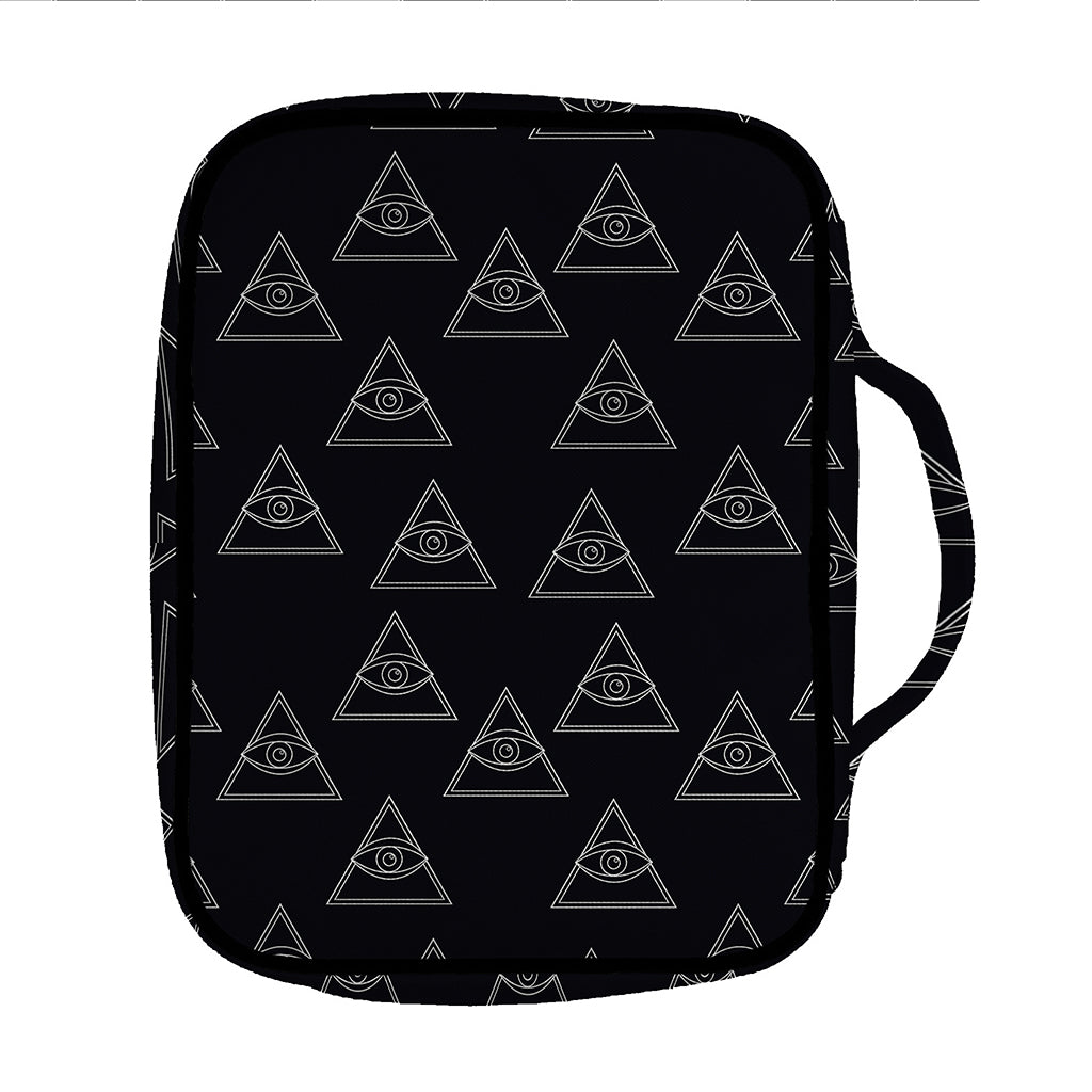 Masonic Eye Pattern Print Front Pocket Bible Bag