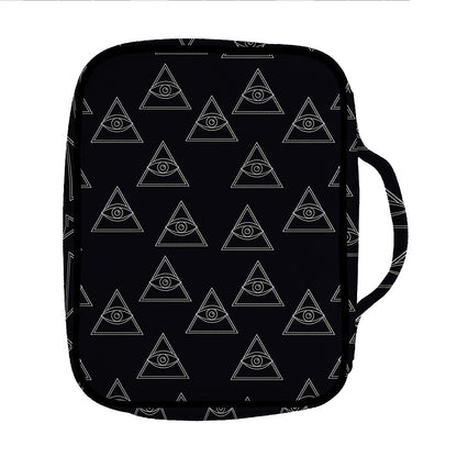 Masonic Eye Pattern Print Front Pocket Bible Bag