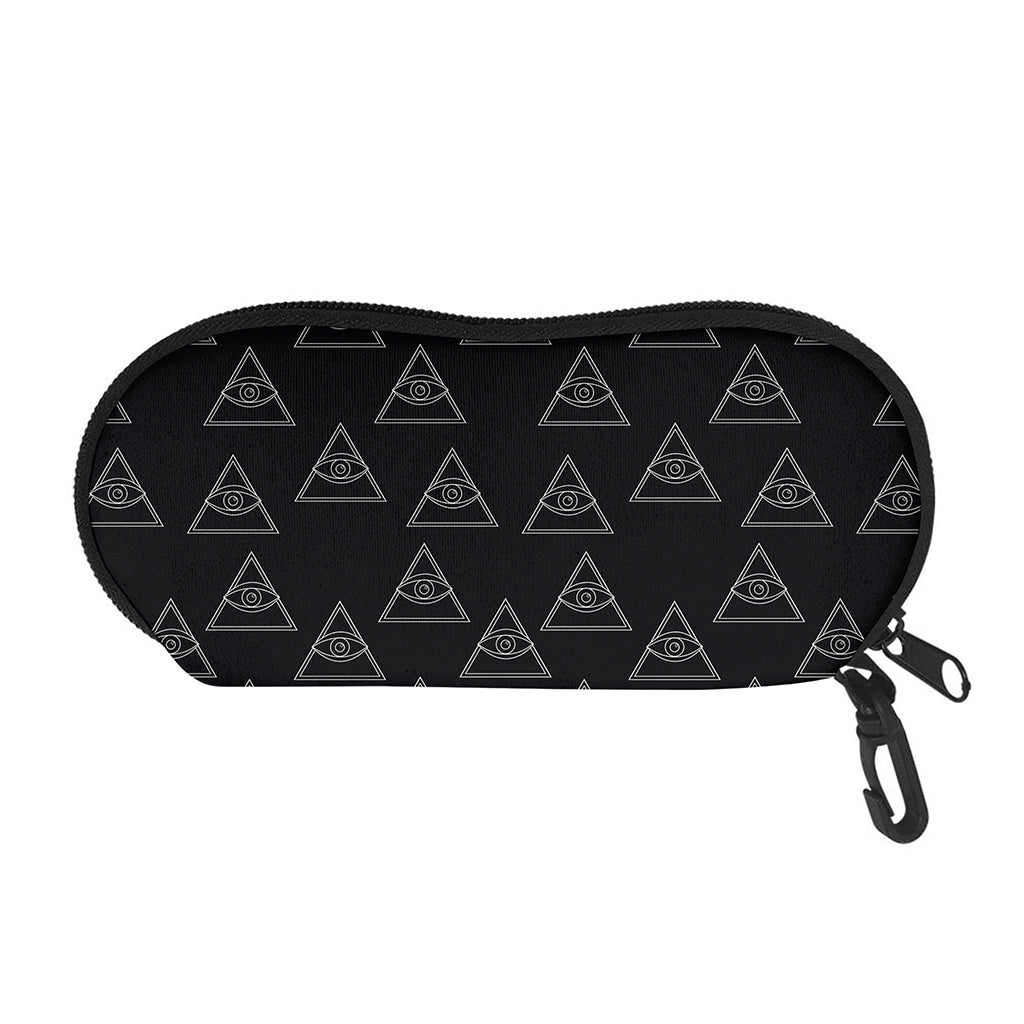 Masonic Eye Pattern Print Glasses Case