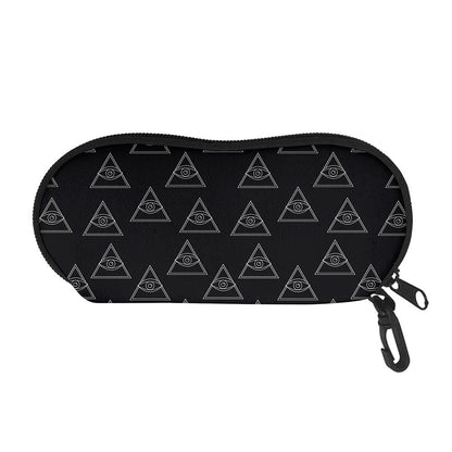 Masonic Eye Pattern Print Glasses Case