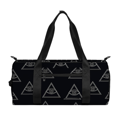 Masonic Eye Pattern Print Gym Bag