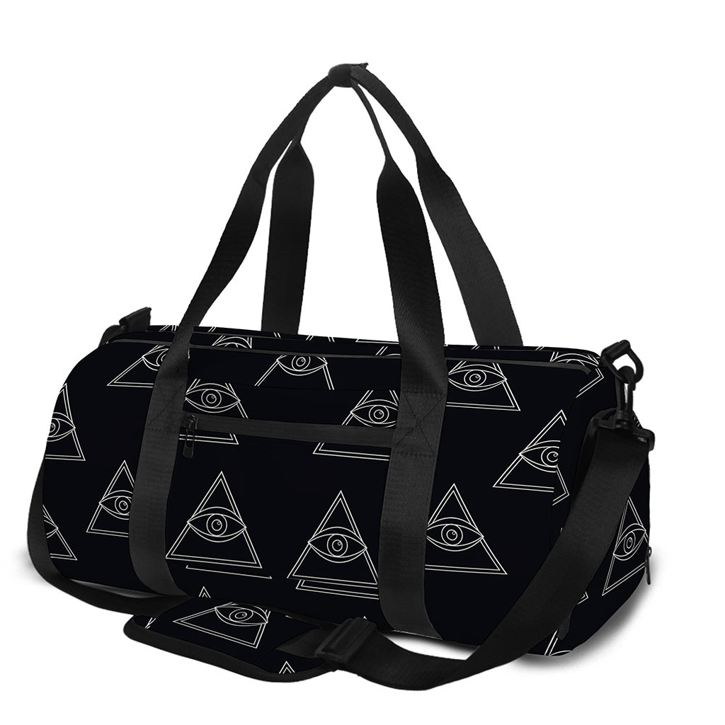 Masonic Eye Pattern Print Gym Bag