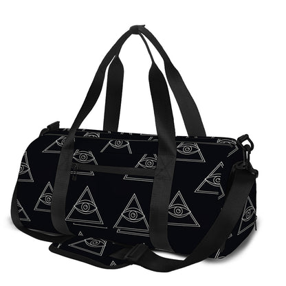 Masonic Eye Pattern Print Gym Bag