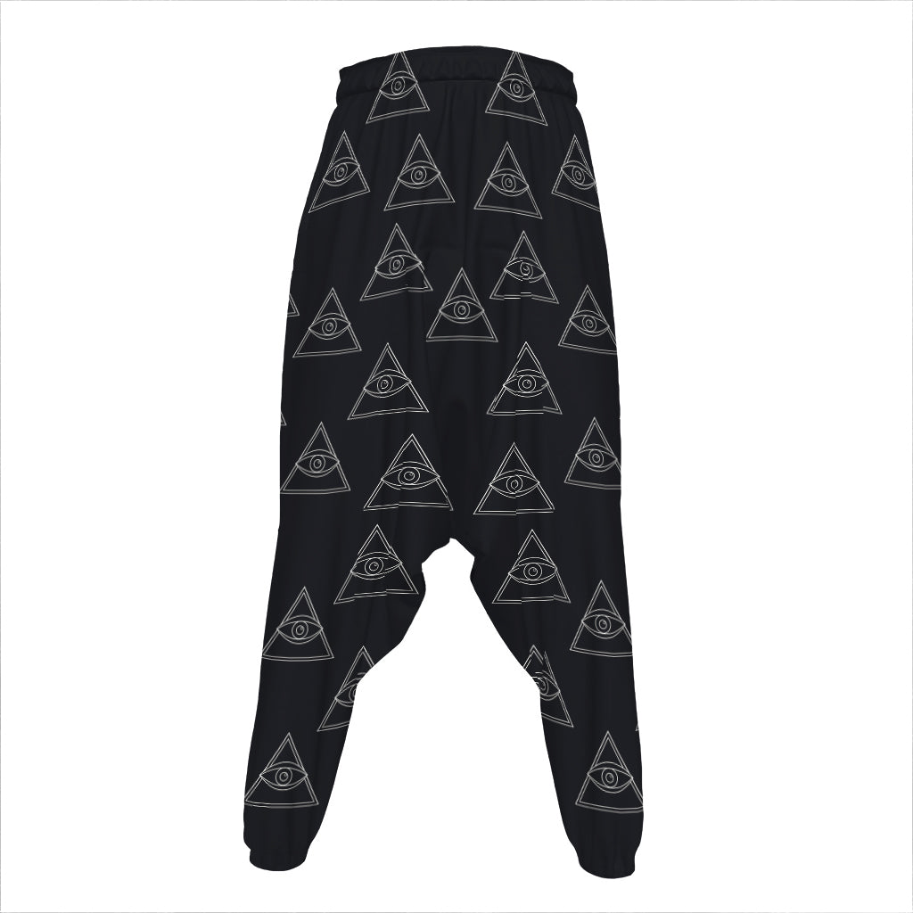 Masonic Eye Pattern Print Hammer Pants