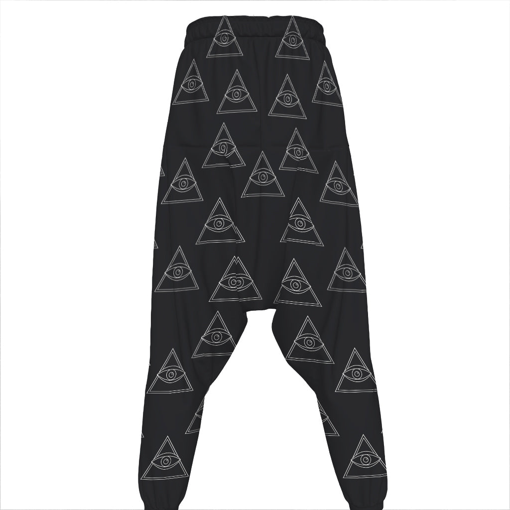 Masonic Eye Pattern Print Hammer Pants