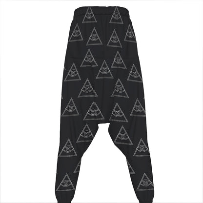Masonic Eye Pattern Print Hammer Pants