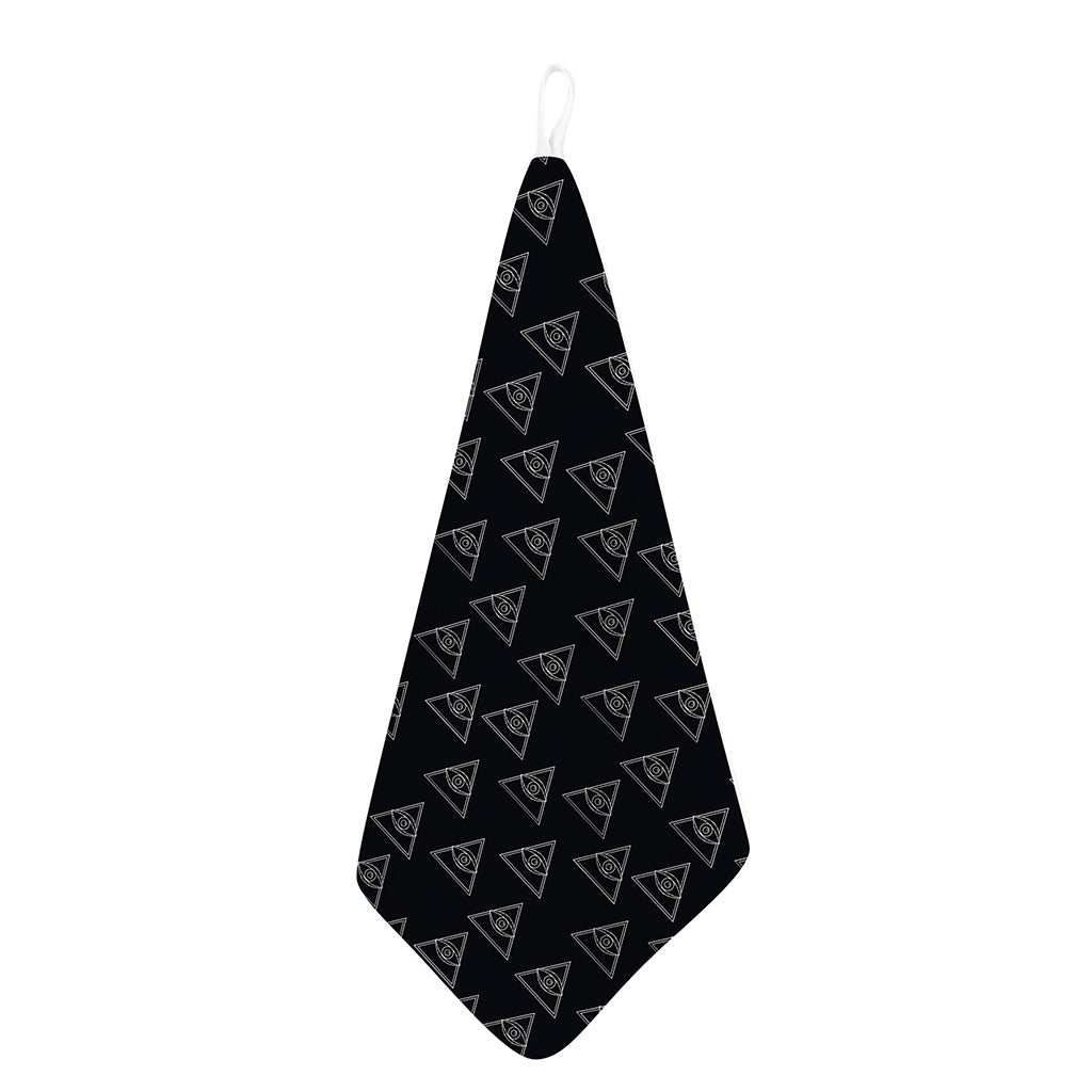 Masonic Eye Pattern Print Hand Towel