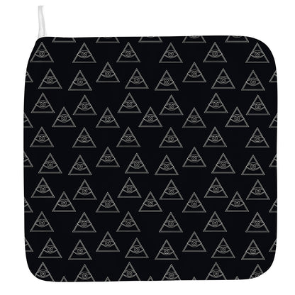 Masonic Eye Pattern Print Hand Towel