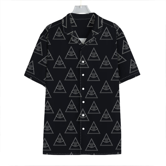 Masonic Eye Pattern Print Hawaiian Shirt