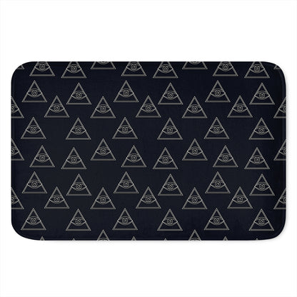 Masonic Eye Pattern Print Indoor Door Mat