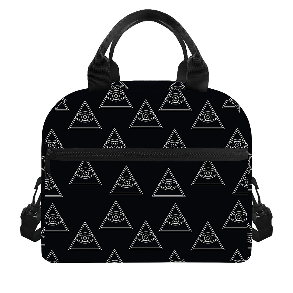 Masonic Eye Pattern Print Insulated Lunch Bag