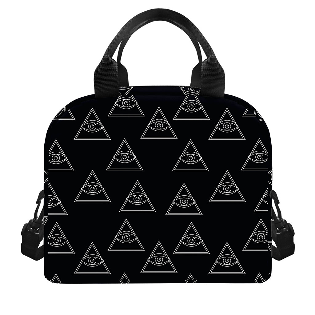 Masonic Eye Pattern Print Insulated Lunch Bag