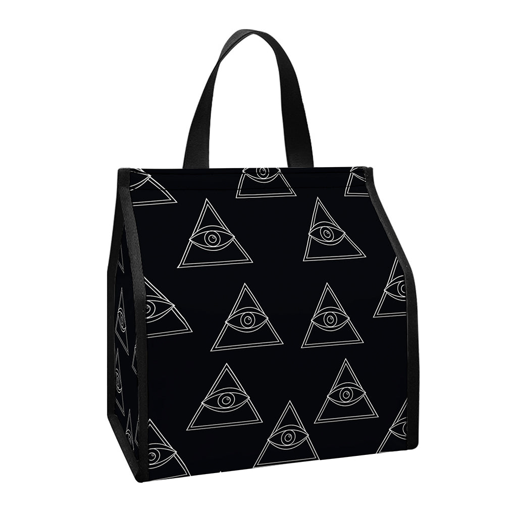 Masonic Eye Pattern Print Insulated Lunch Tote