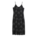 Masonic Eye Pattern Print Jersey Midi Cami Dress