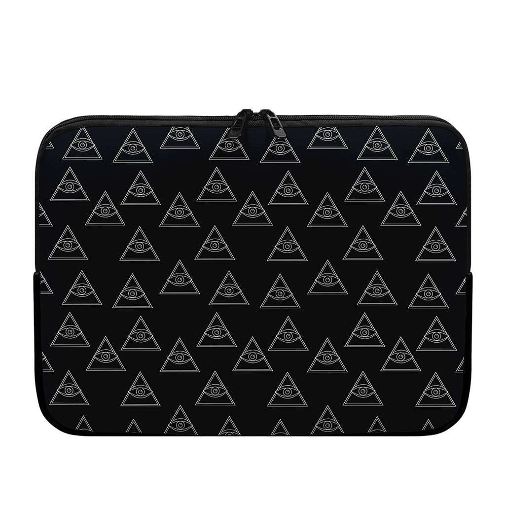Masonic Eye Pattern Print Laptop Sleeve