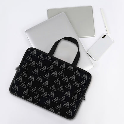 Masonic Eye Pattern Print Laptop Sleeve With Handle