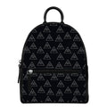 Masonic Eye Pattern Print Leather Backpack