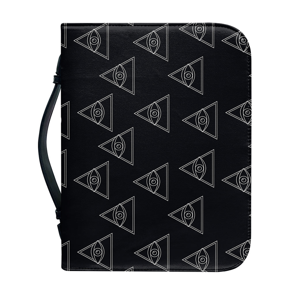 Masonic Eye Pattern Print Leather Bible Cover