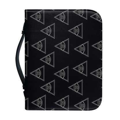 Masonic Eye Pattern Print Leather Bible Cover