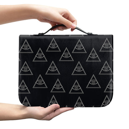 Masonic Eye Pattern Print Leather Bible Cover
