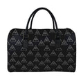 Masonic Eye Pattern Print Leather Duffel Bag