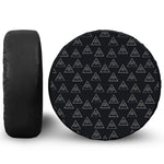Masonic Eye Pattern Print Leather Spare Tire Cover