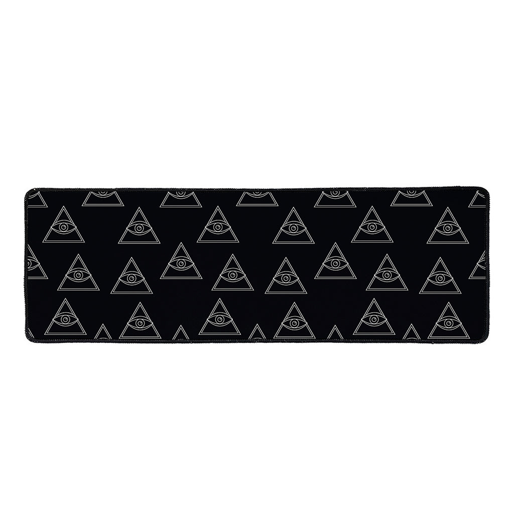 Masonic Eye Pattern Print Long Kitchen Mat