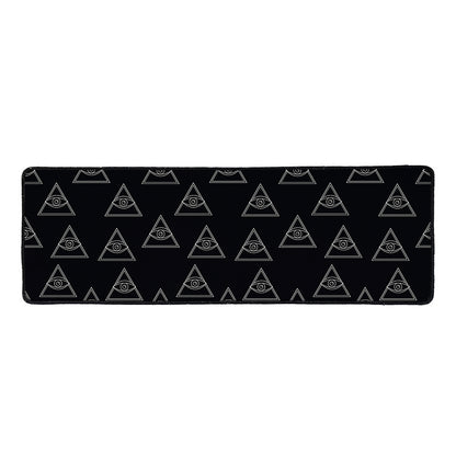 Masonic Eye Pattern Print Long Kitchen Mat