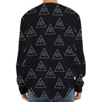Masonic Eye Pattern Print Long Sleeve Baseball Jersey