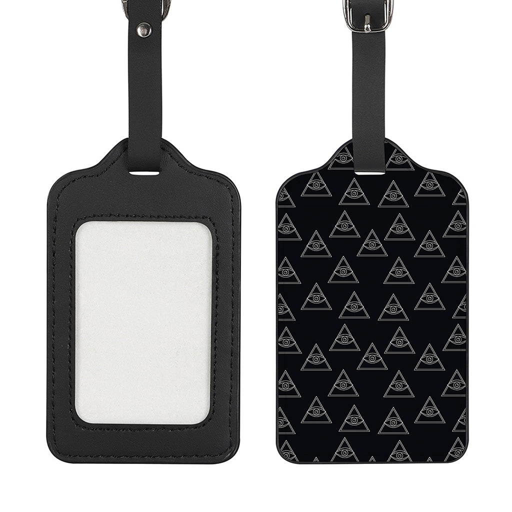 Masonic Eye Pattern Print Luggage Tag