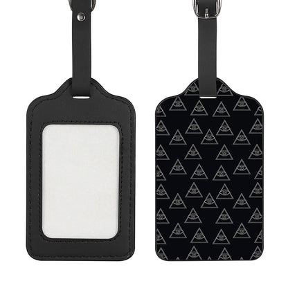 Masonic Eye Pattern Print Luggage Tag