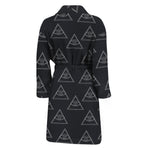 Masonic Eye Pattern Print Men's Bathrobe