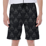 Masonic Eye Pattern Print Men's Beach Shorts