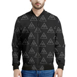 Masonic Eye Pattern Print Men's Bomber Jacket