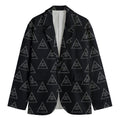 Masonic Eye Pattern Print Men's Cotton Blazer