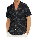 Masonic Eye Pattern Print Men's Deep V-Neck Shirt