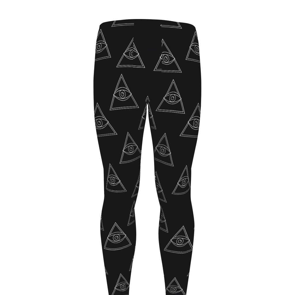 Masonic Eye Pattern Print Men's leggings