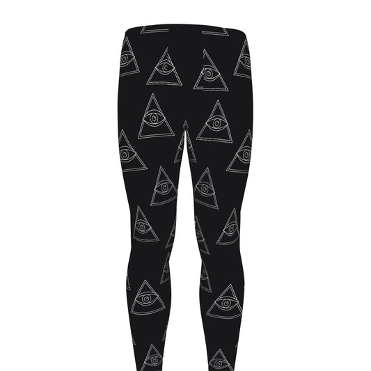Masonic Eye Pattern Print Men's leggings