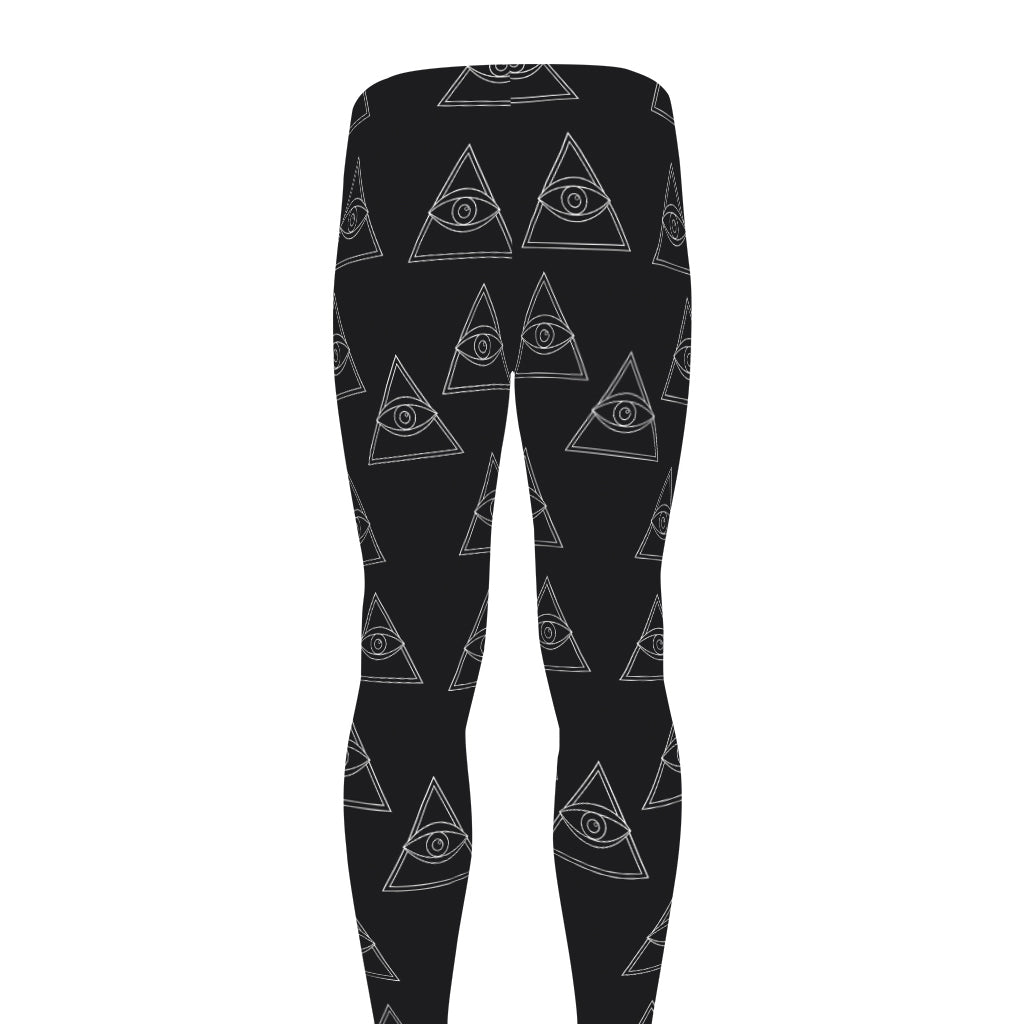 Masonic Eye Pattern Print Men's leggings