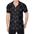 Masonic Eye Pattern Print Men's Shirt
