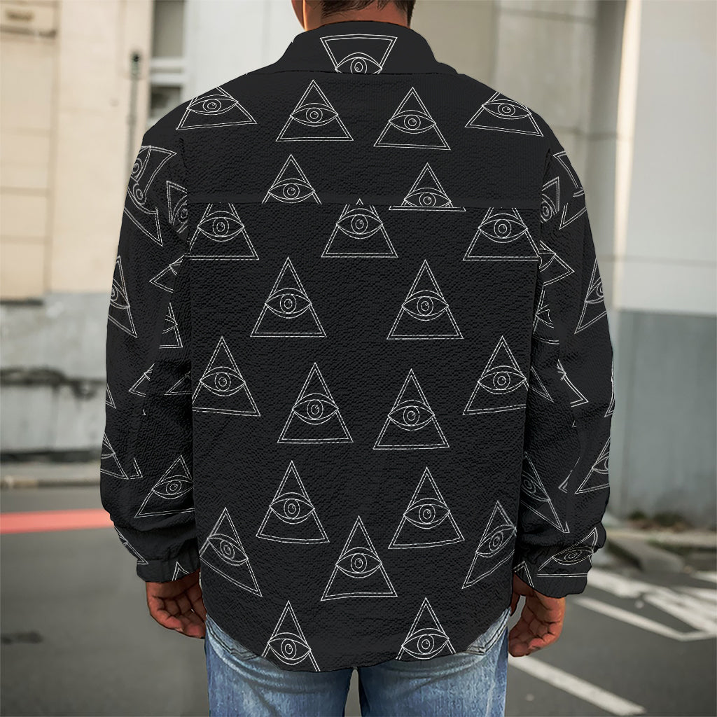 Masonic Eye Pattern Print Men's Shirt Jacket