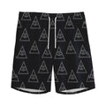 Masonic Eye Pattern Print Men's Athletic Shorts