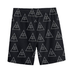 Masonic Eye Pattern Print Men's Sports Shorts
