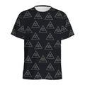 Masonic Eye Pattern Print Men's Athletic T-Shirt