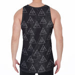 Masonic Eye Pattern Print Men's Velvet Tank Top