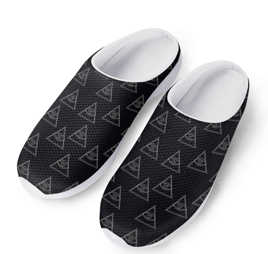 Masonic Eye Pattern Print Mesh Casual Shoes