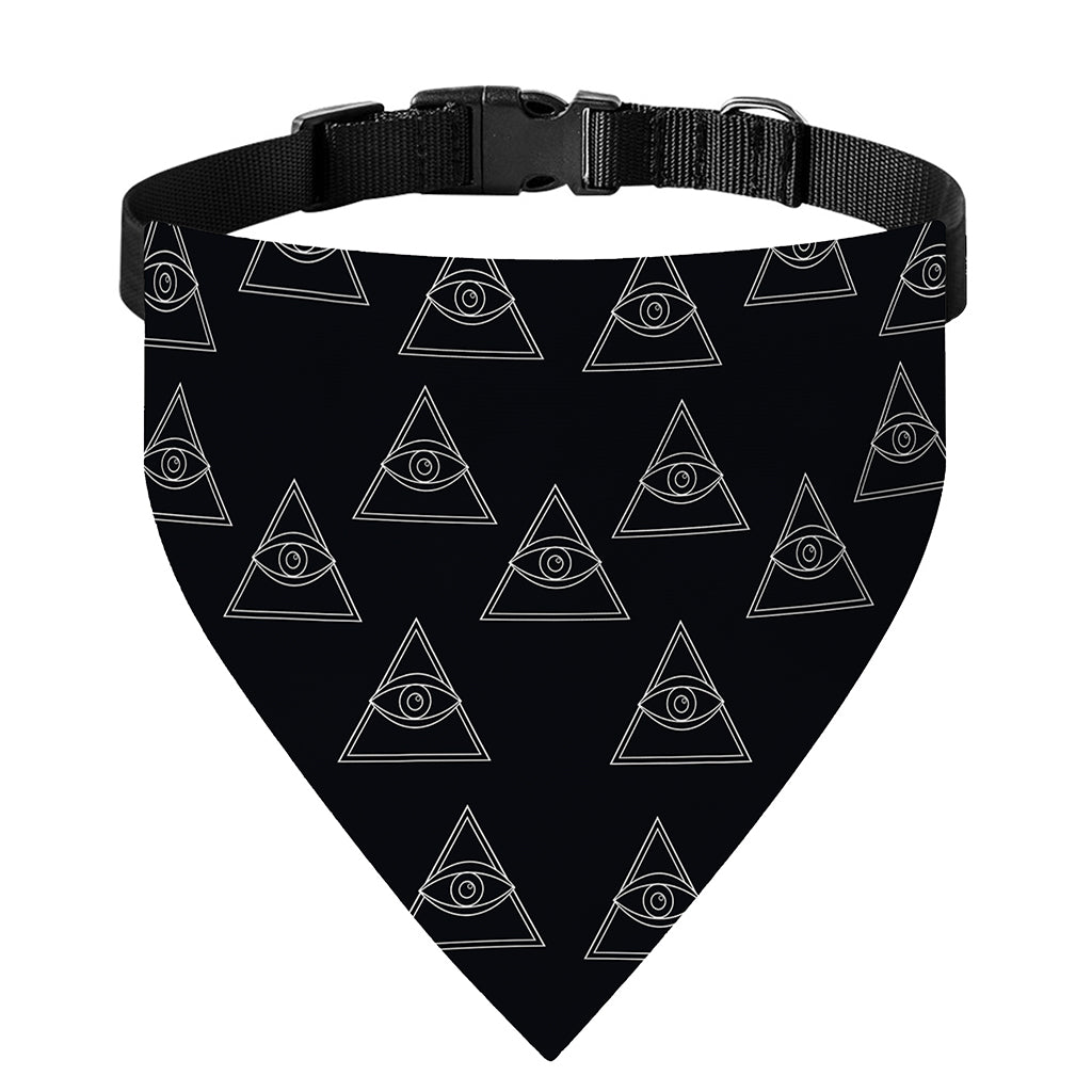 Masonic Eye Pattern Print Over The Collar Dog Bandana